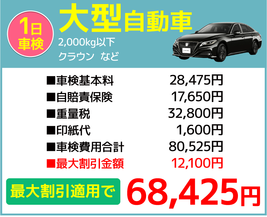 大型自動車の料金表