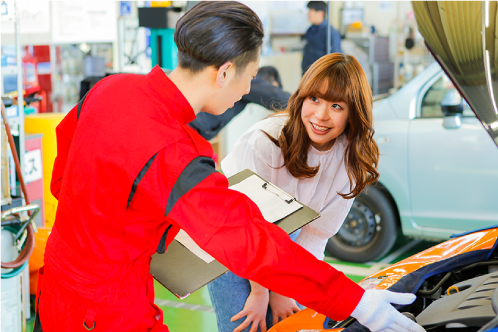 整備に立ち会う