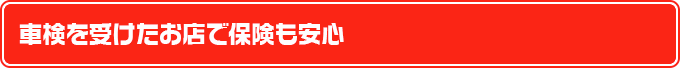 車検を受けたお店で保険も安心